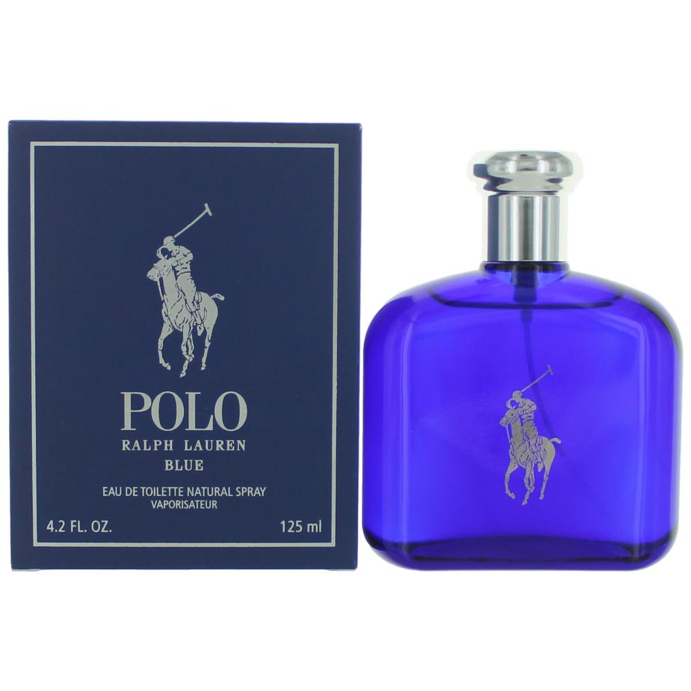 Bottle of Polo Blue by Ralph Lauren, 4.2 oz Eau De Toilette Spray for Men